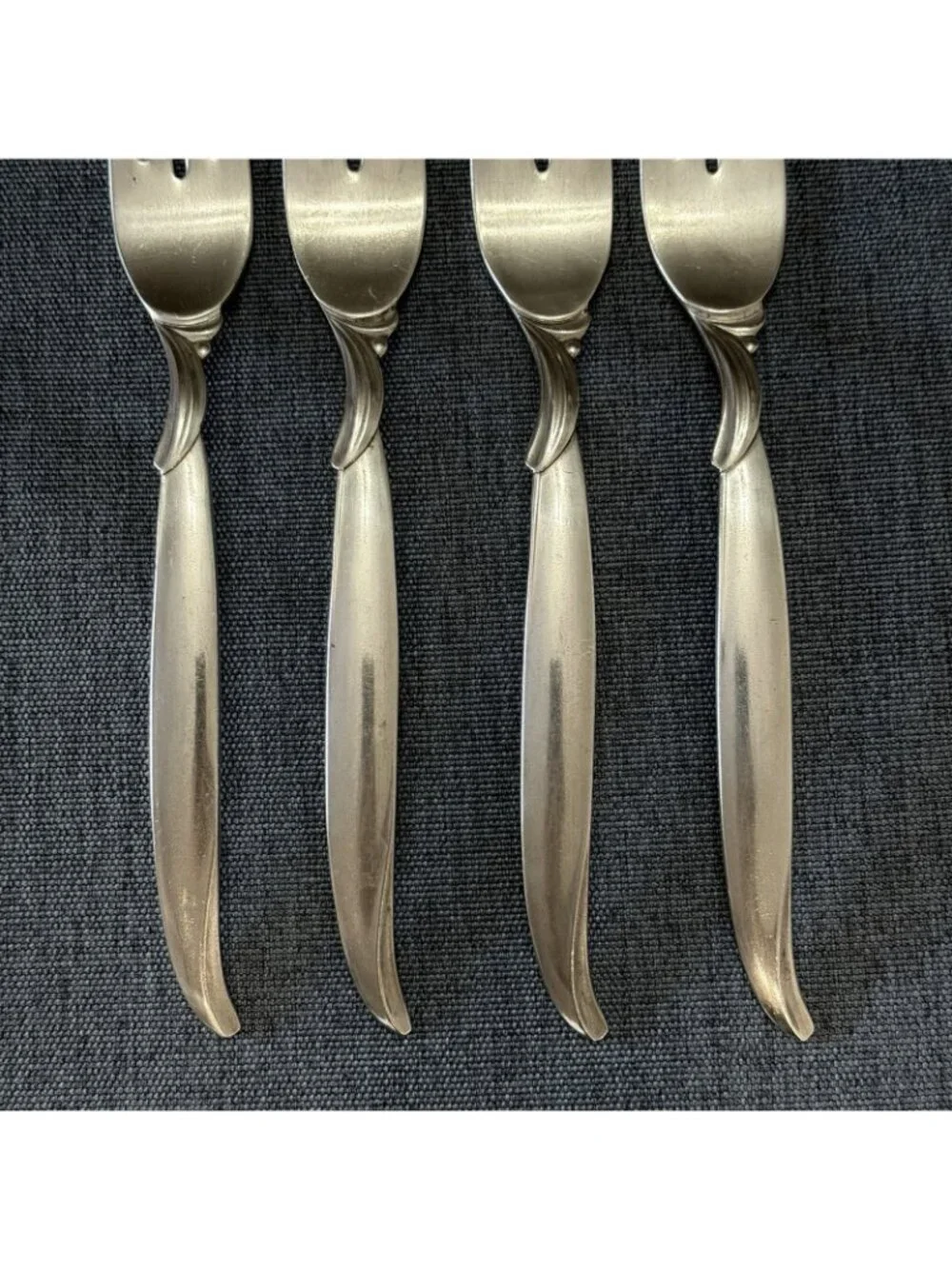 4 International Silver 1847 Rogers Bros FLAIR Silverplate Dinner Forks 1956